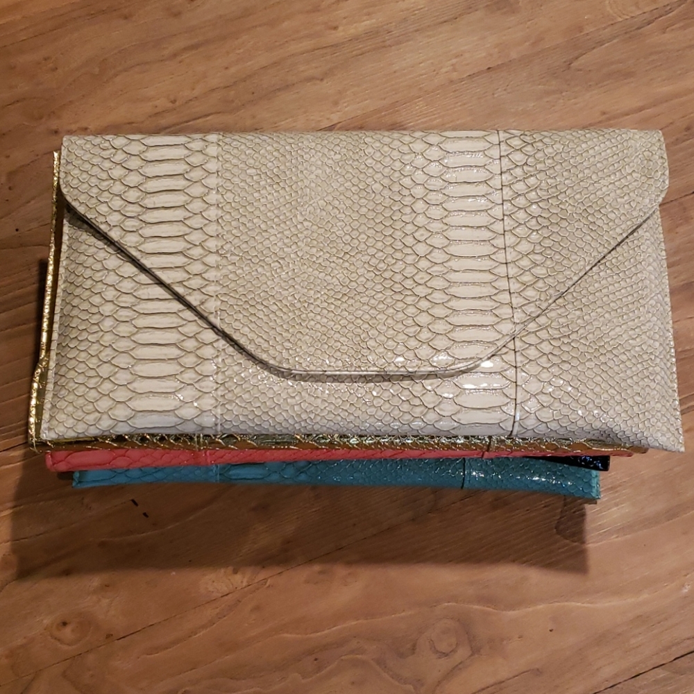 Classic 70s Python Clutch or Tablet Case - Picture 7 of 15